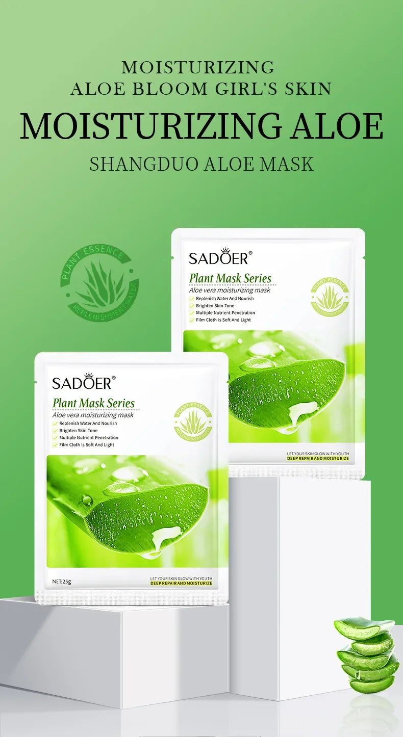 Natural Plant Face Masks — Moisturizing & Firming (8-Pack)