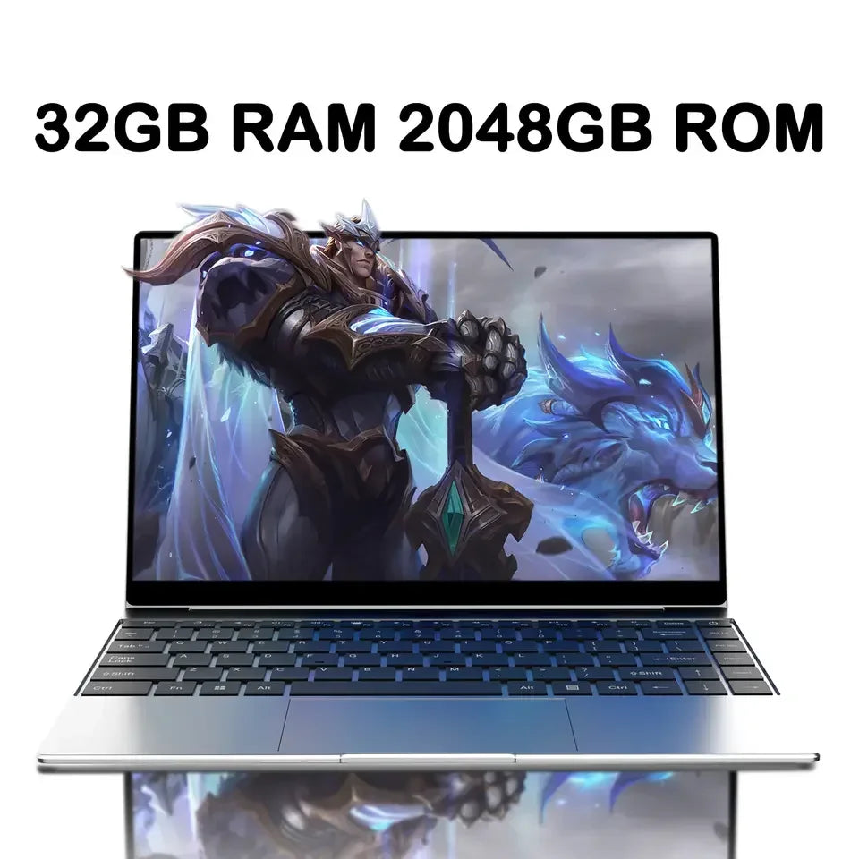 14.1" Intel 10-Core Gaming Laptop – 120Hz, Up to 32GB DDR4, 2TB SSD, Windows 11 Pro