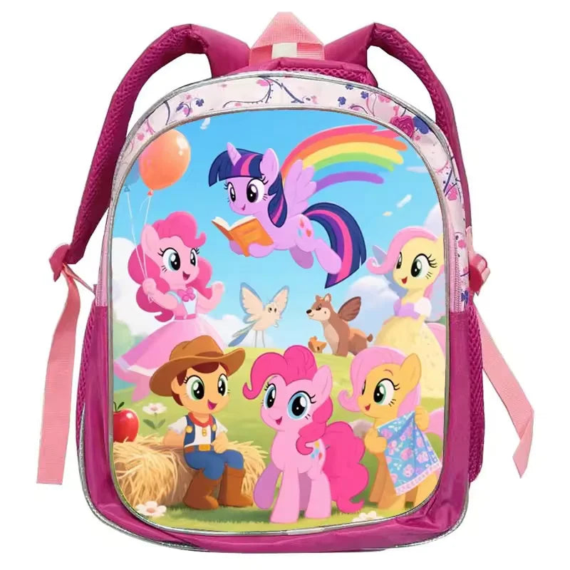 My Little Pony Rainbow Equestria Leather Backpack – Kids Kindergarten School Bag
