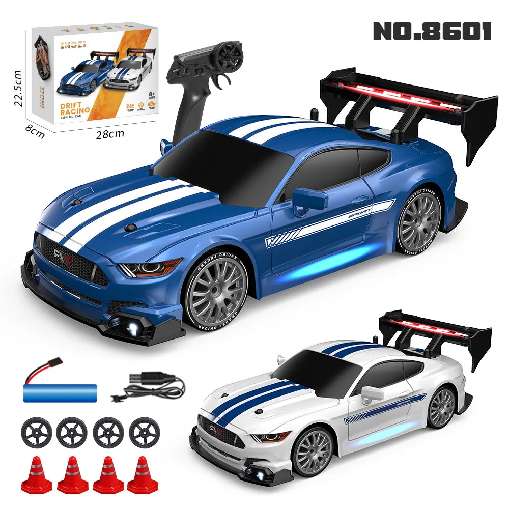 1:24 Scale 4WD RC Drift Car – 20KM/H High Speed LED Racing Vehicle