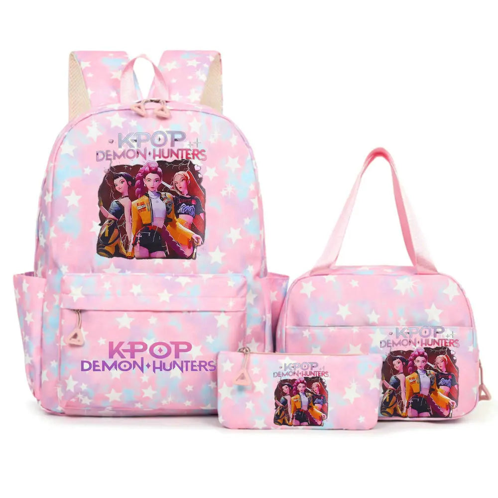 KPop Demon Hunters Nylon Backpack – Campus School & Travel Bag