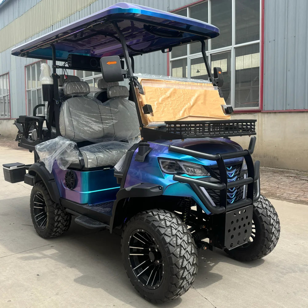 Street Legal 4-Seater Electric Golf Cart — 72V Lithium Battery, 5kW AC Motor