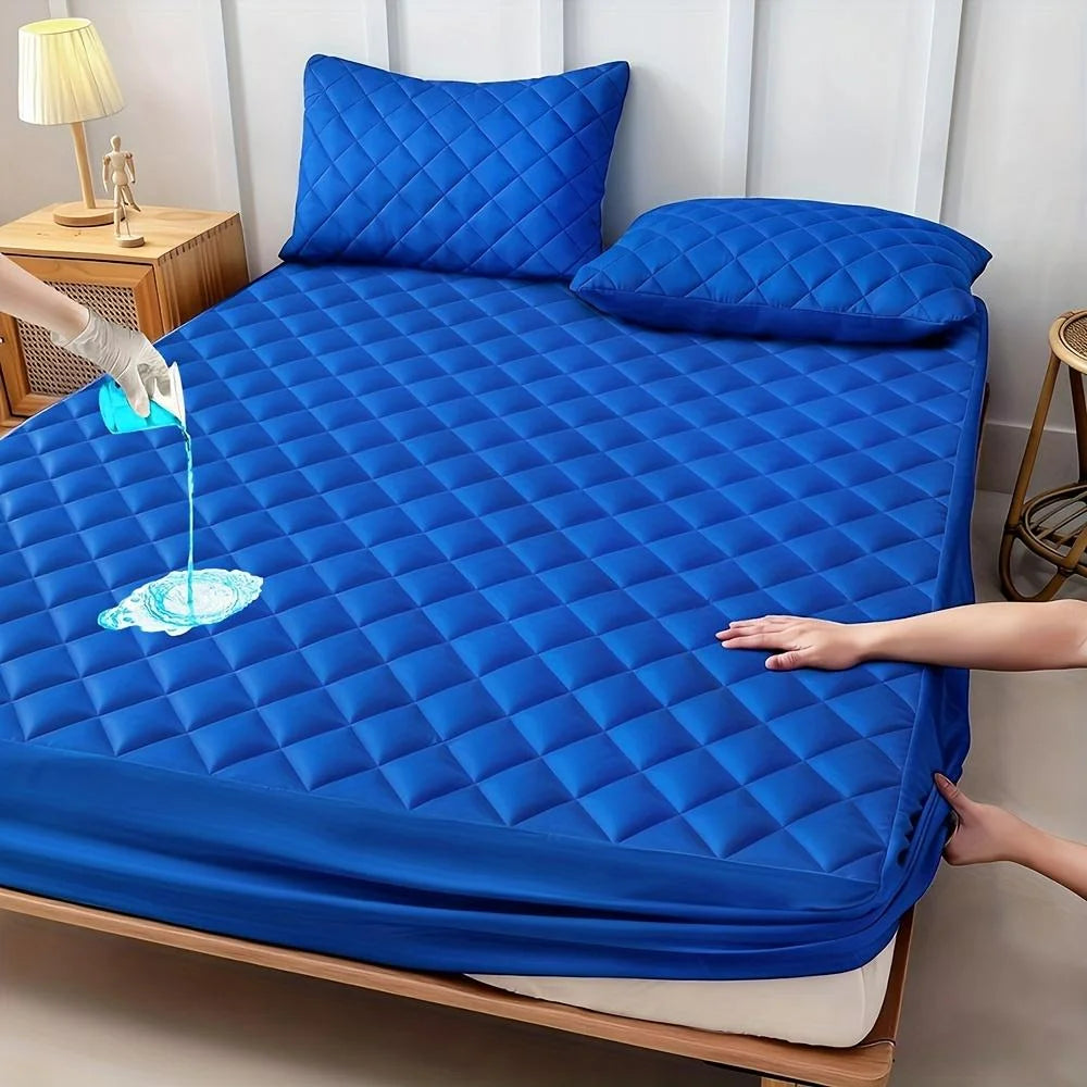 Waterproof Mattress Protector – All-Season Cooling, Breathable, Noiseless, Thickened Mattress Pad Cover