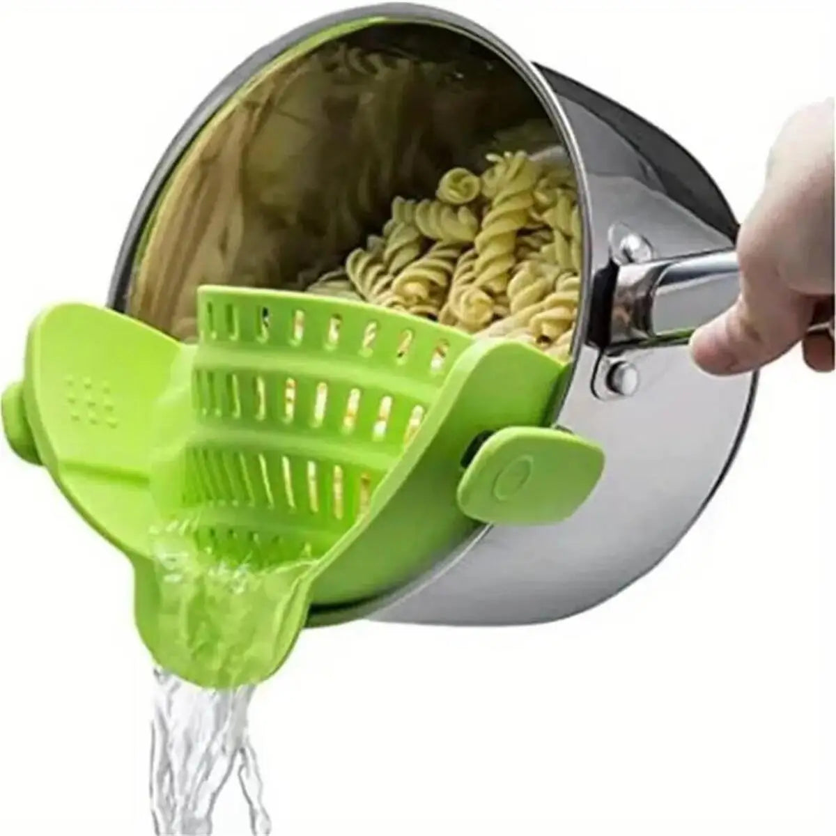 Clip-On Pot Strainer — Adjustable Strainer for Pots, Pans & Bowls