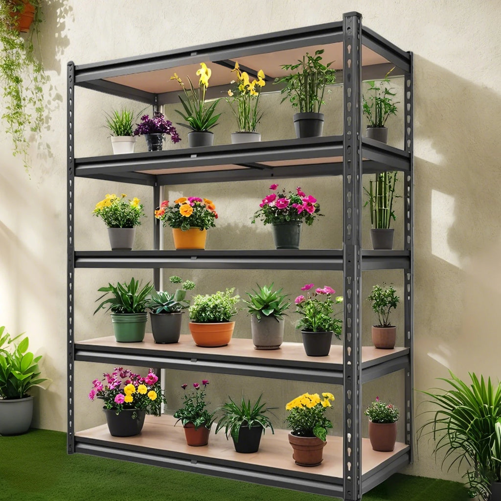Heavy Duty 5-Tier Garage Shelving Unit — 2,000 LB Capacity, Adjustable Steel Storage Rack