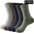 Cotton-Blend Winter Hiking Socks, 5 Pairs