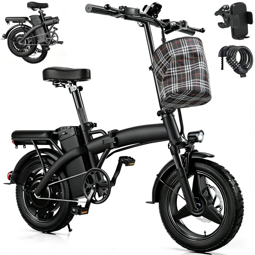 550W Folding Electric Bike — 48V 25MPH 35-Mile Range