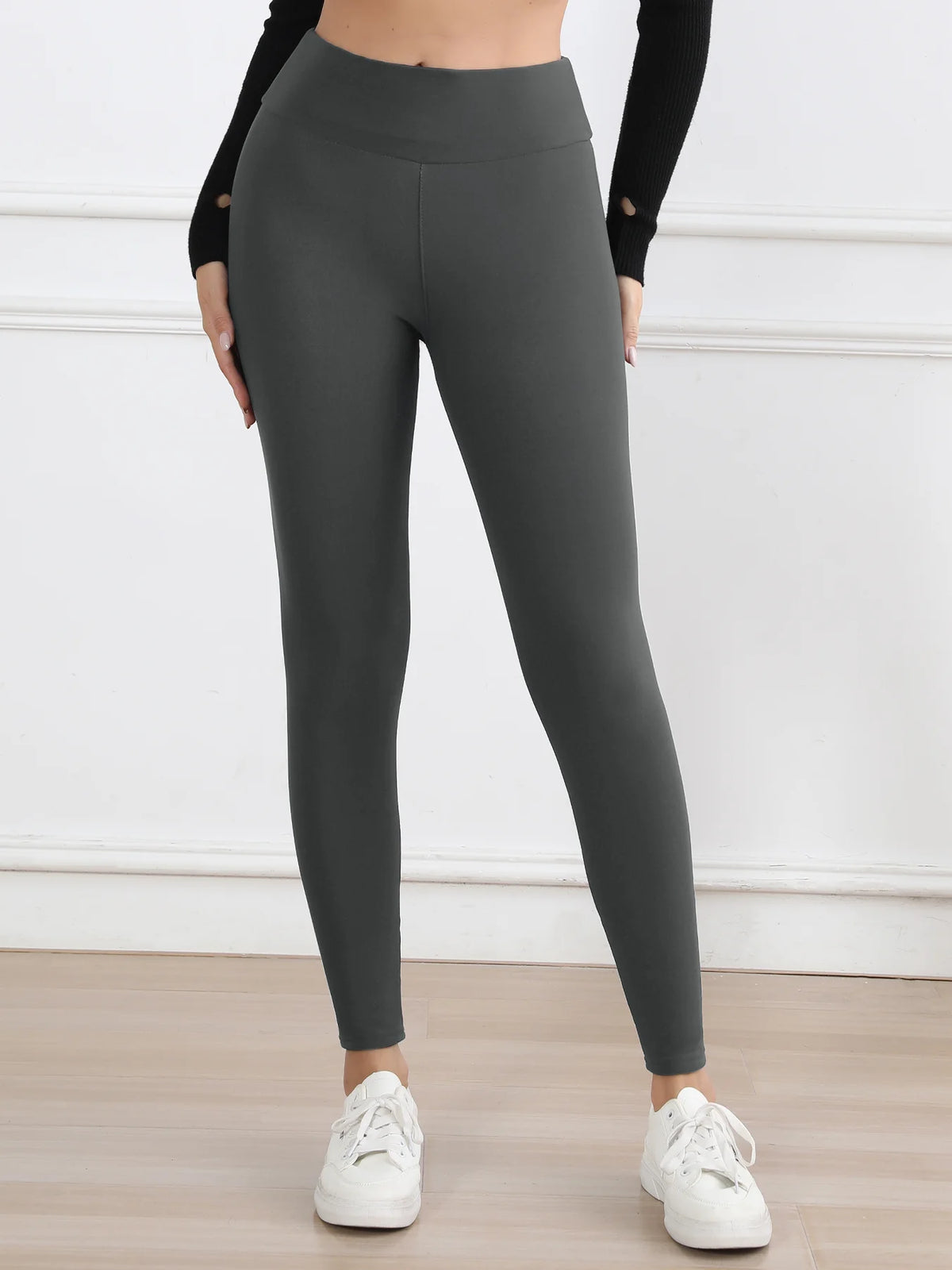 Women's Fleece Velvet Leggings – Warm Thickened High Waist Tights for Autumn & Winter