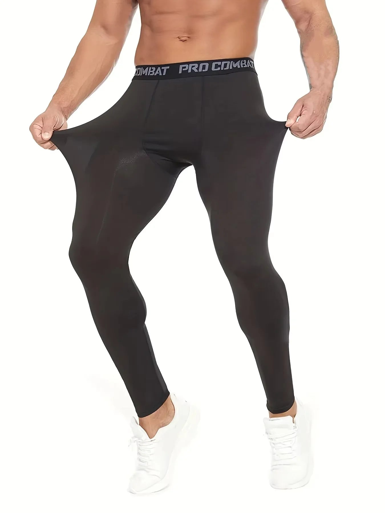 Men's High-Performance Compression Leggings — Moisture-Wicking Tights for Running, Gym & Training