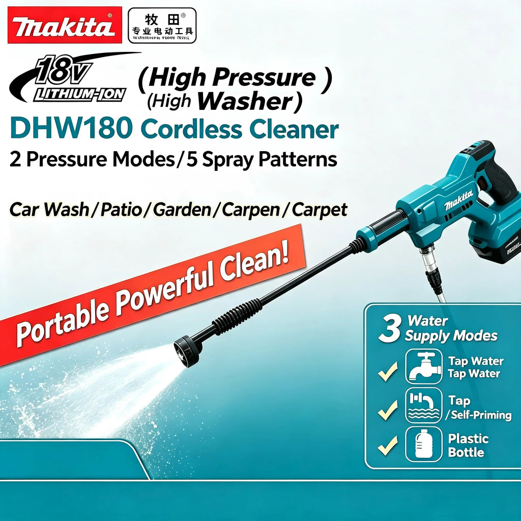 Cordless Pressure Washer – Makita 18V LXT Compatible