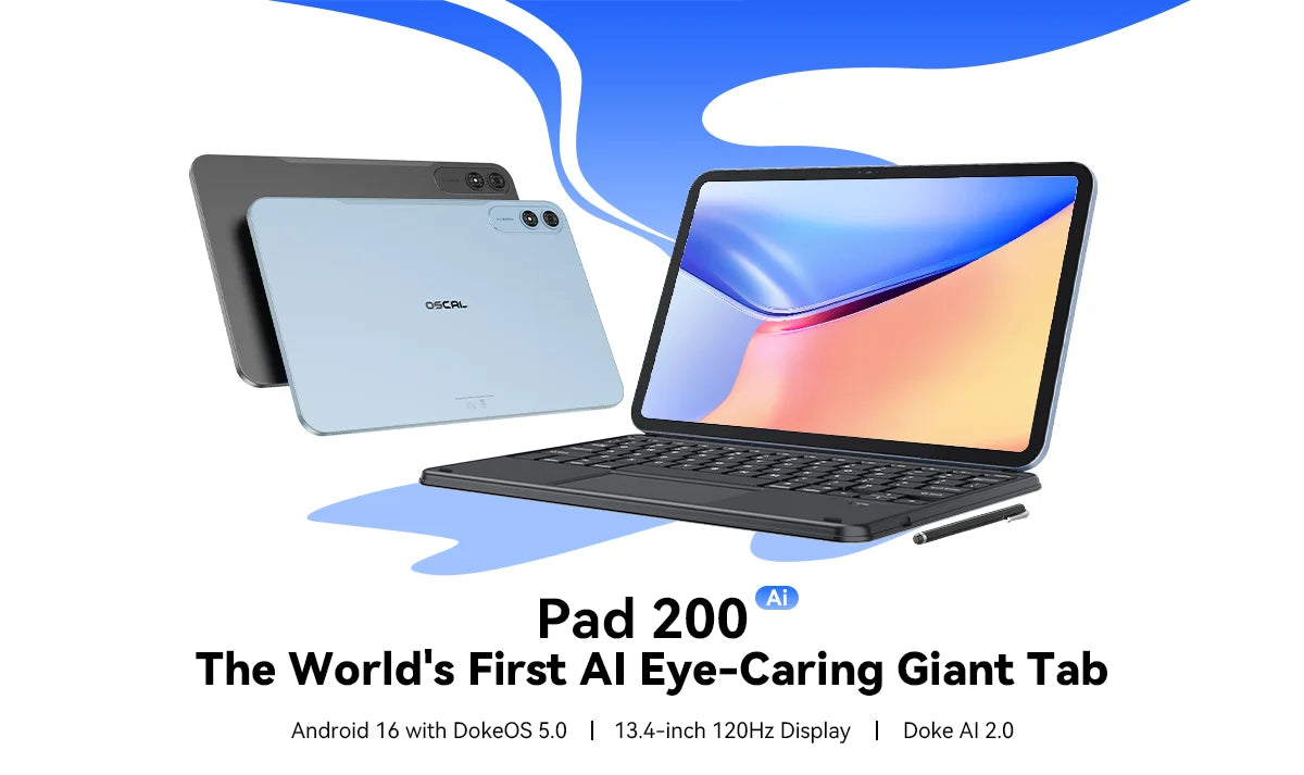 Blackview Oscal Pad 200 13.4" Android 16 Tablet – 6GB RAM, 256GB, 120Hz, 4G LTE
