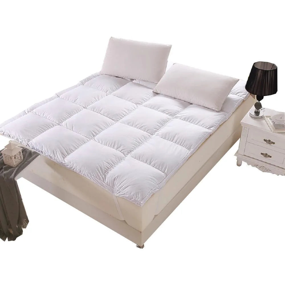 VESCOVO Goose Down Mattress Topper – Soft Back Support Tatami Mattress, Queen to King, 150-160x200cm