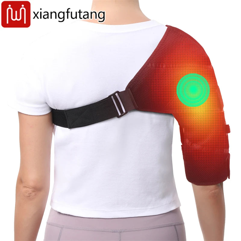 Electric Heated Shoulder Massage Pad – Vibration Wrap with 3 Modes for Fatigue & Joint Relief