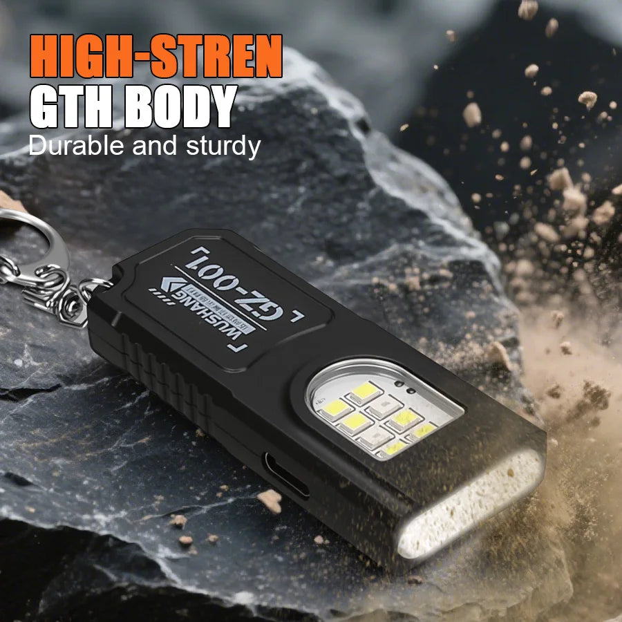 KDULIT Mini COB+LED EDC Flashlight – 450 Lumen, 5 Modes, IPX6, Type-C, Tail Magnet & Clip