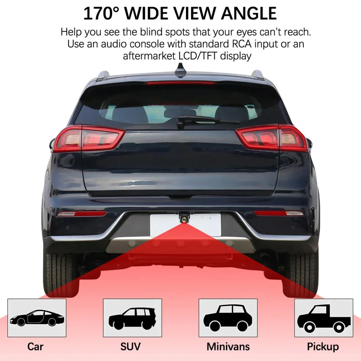 1080P Car Backup Camera – 170° Wide Angle, Night Vision, Waterproof, Anti-Interference Parking Camera