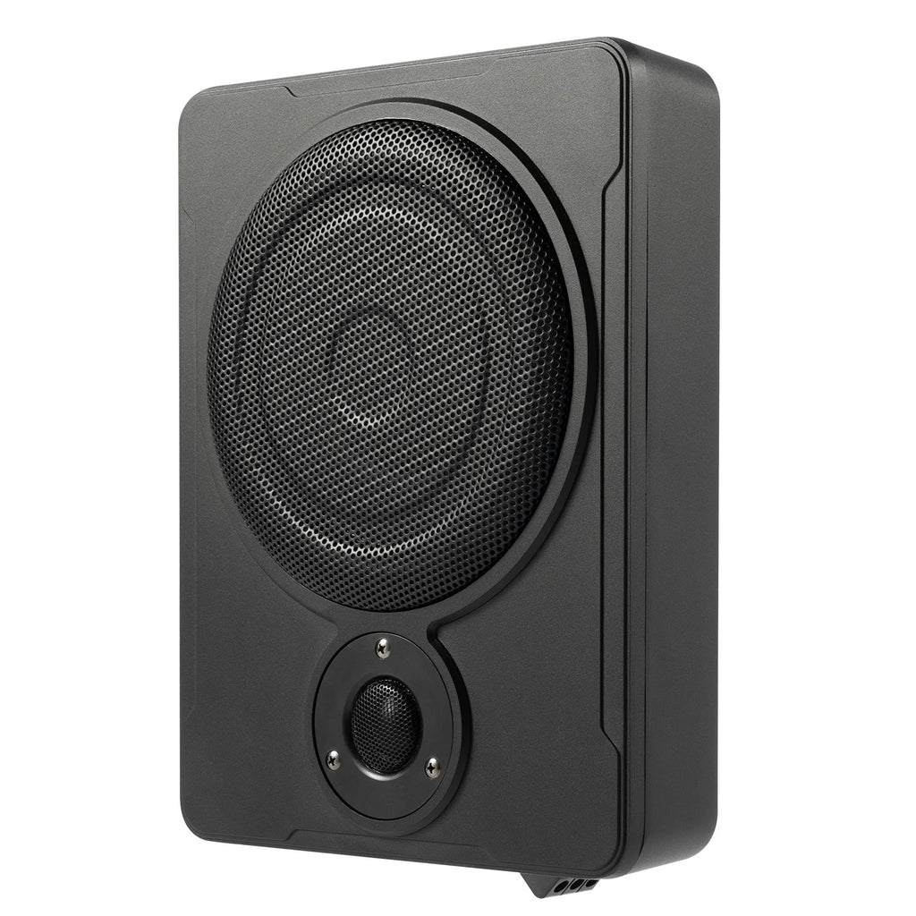Black speaker on a white background