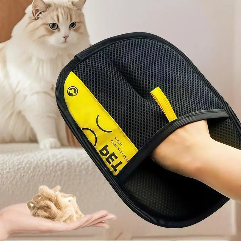 Electrostatic Pet Hair Remover Gloves with Lint Roller