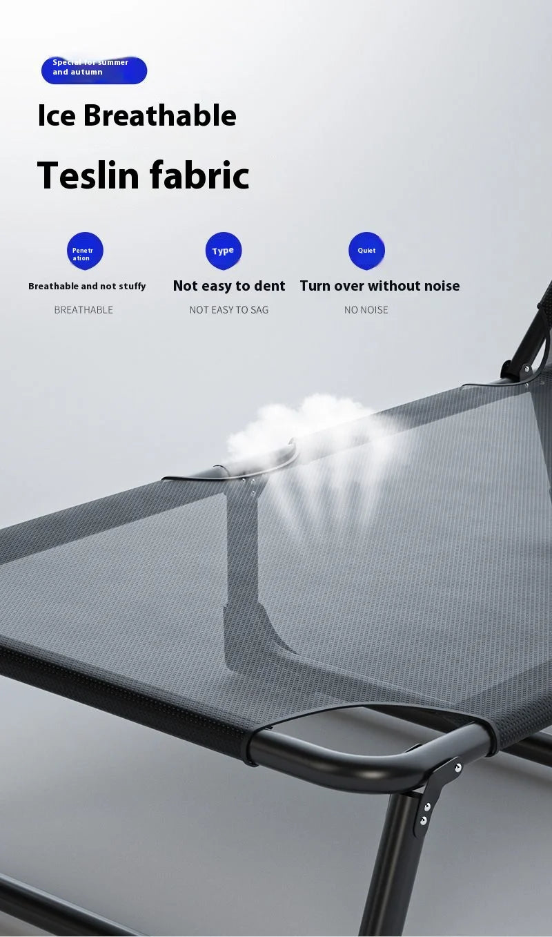 GIANXI Summer Camp Bed Folding Chair Office Nap Bed Recliner Napping Appliance Accompanying Bed Folding Bed With Cushion