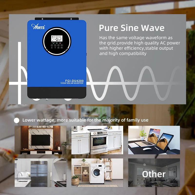 2300W Solar Inverter — Pure Sine Wave Off-Grid Inverter for Solar & Battery Systems