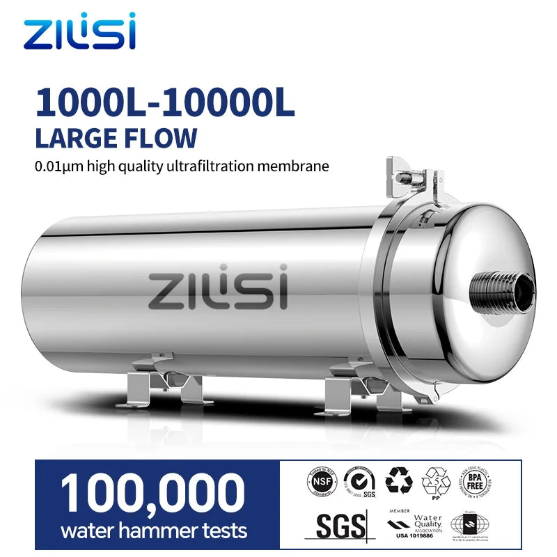 Whole House Water Purifier System 1000L–10000L — Stainless Steel PVDF Mineral Filter, 5+ Year Life