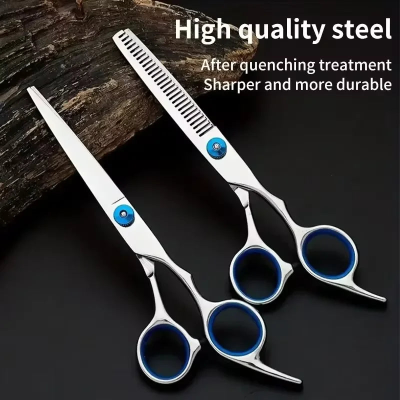 Professional Hairdressing Scissors – Stainless Steel Cutting & Thinning Shears for Home & Salon