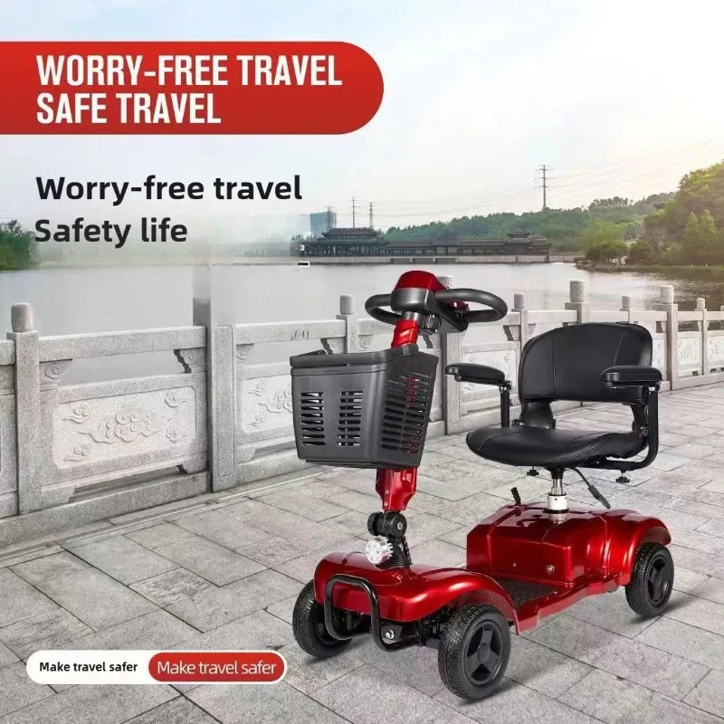 Foldable 4-Wheel Mobility Scooter – 300W, 25–50 km Range