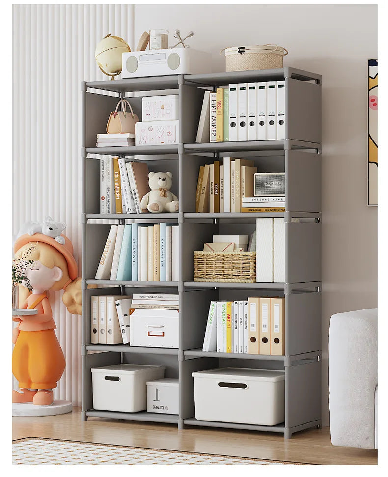 Multilayer Bookshelf & Bookcase – Easy Assembly, Storage Shelf for Books, Toys & Sundries, Living Room, Bedroom & Study