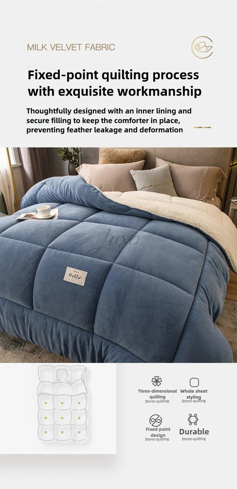 Thick Winter Fleece Blanket – Plush Faux Lamb Comfort
