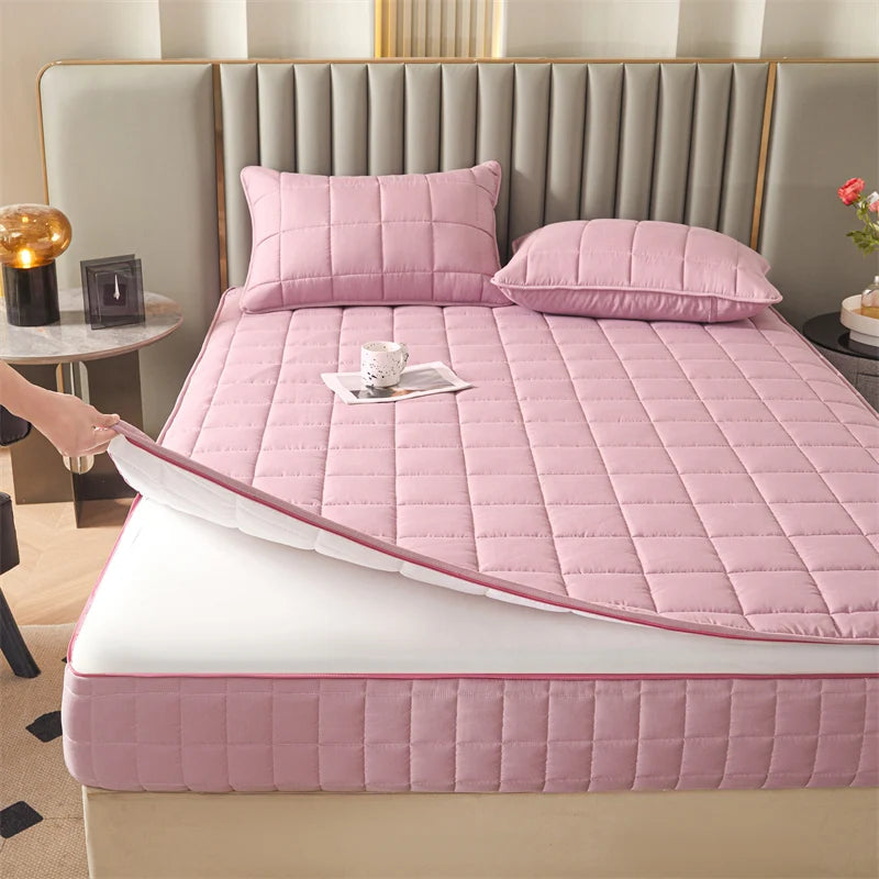 Six-Sided All-Inclusive Mattress Cover with Zipper – Thickened Quilted Protector, Custom Sizes