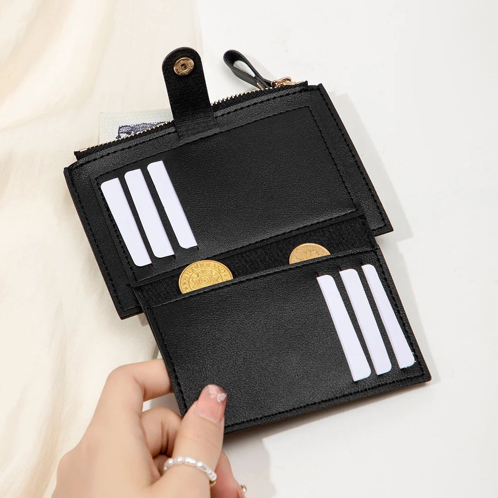 Minimalist Ultra-Thin PU Leather Women's Wallet – Short Zero Wallet & Credit Card Holder in 5 Colors