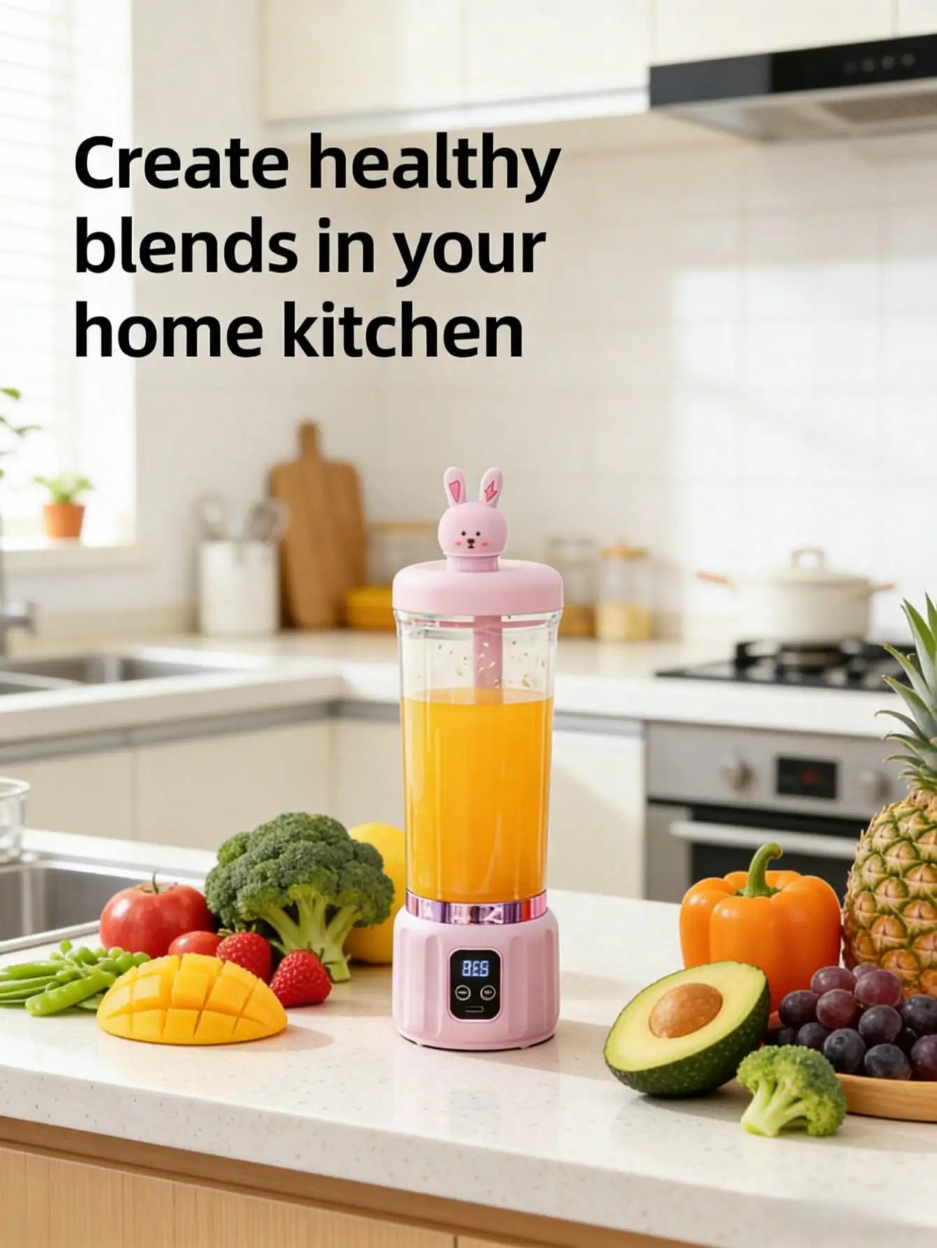 12-Blade Portable USB Juicer 500ML — Mini Personal Blender for Smoothies & Shakes