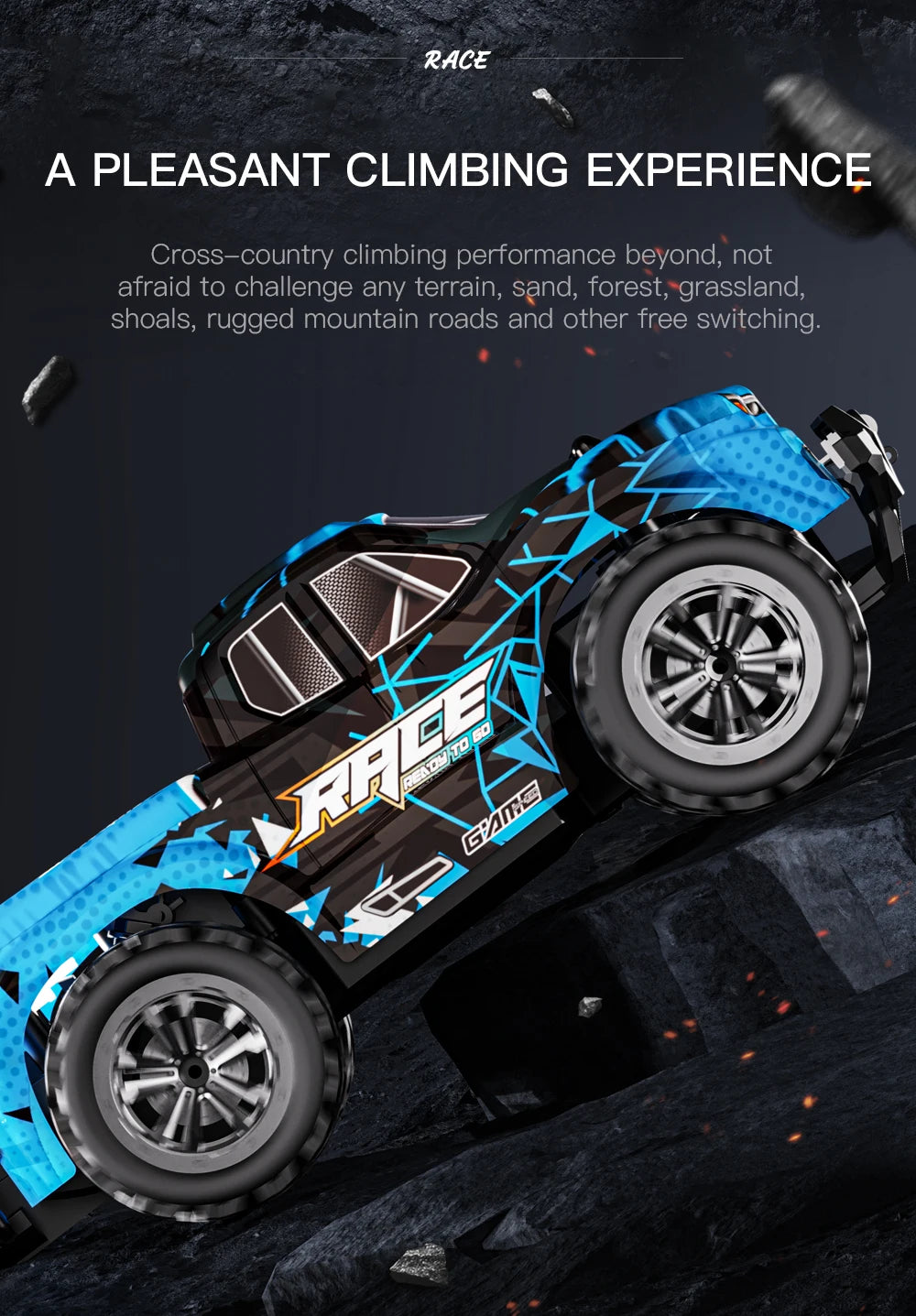 ZWN 1:16 / 1:20 Scale 2.4G RC Off-Road Climbing Car with LED Light – Multi-Model Kids Gift