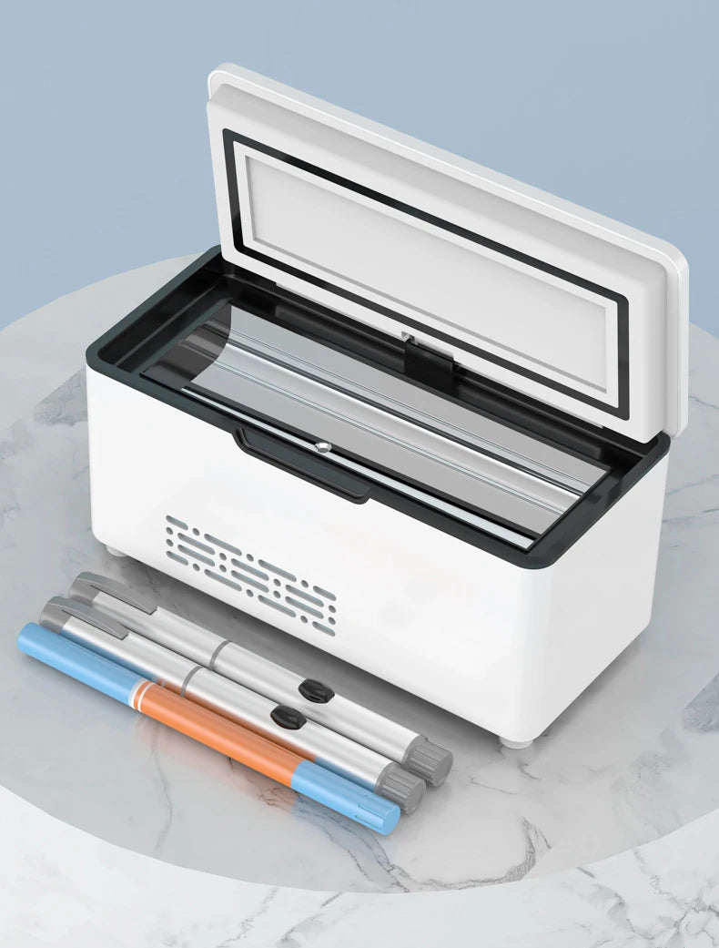 Portable Car Insulin Mini Fridge – USB Charging Thermostat Cooler for Insulin, Growth Hormone & Interferon