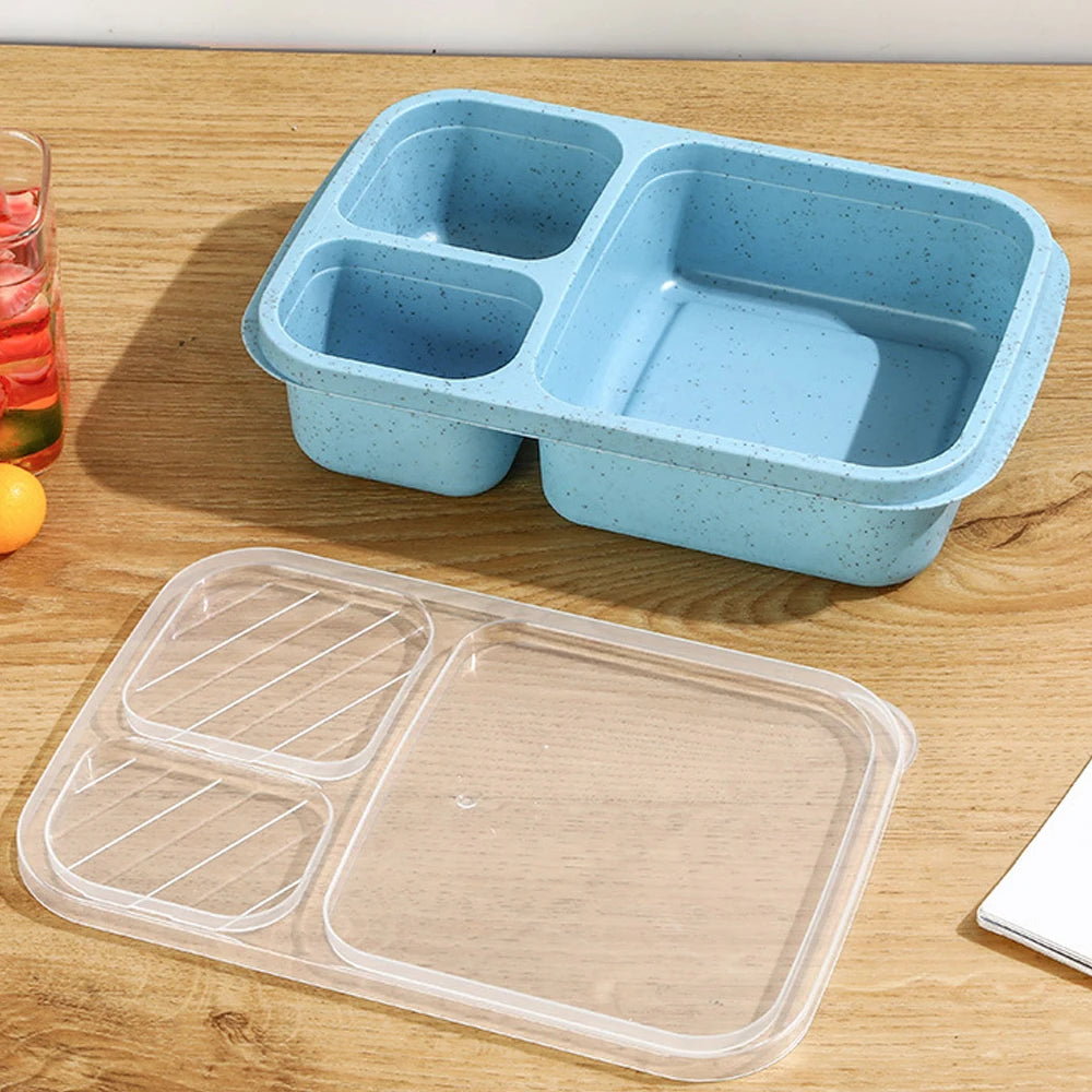 3-Compartment Bento Lunch Box — Kids & Adults