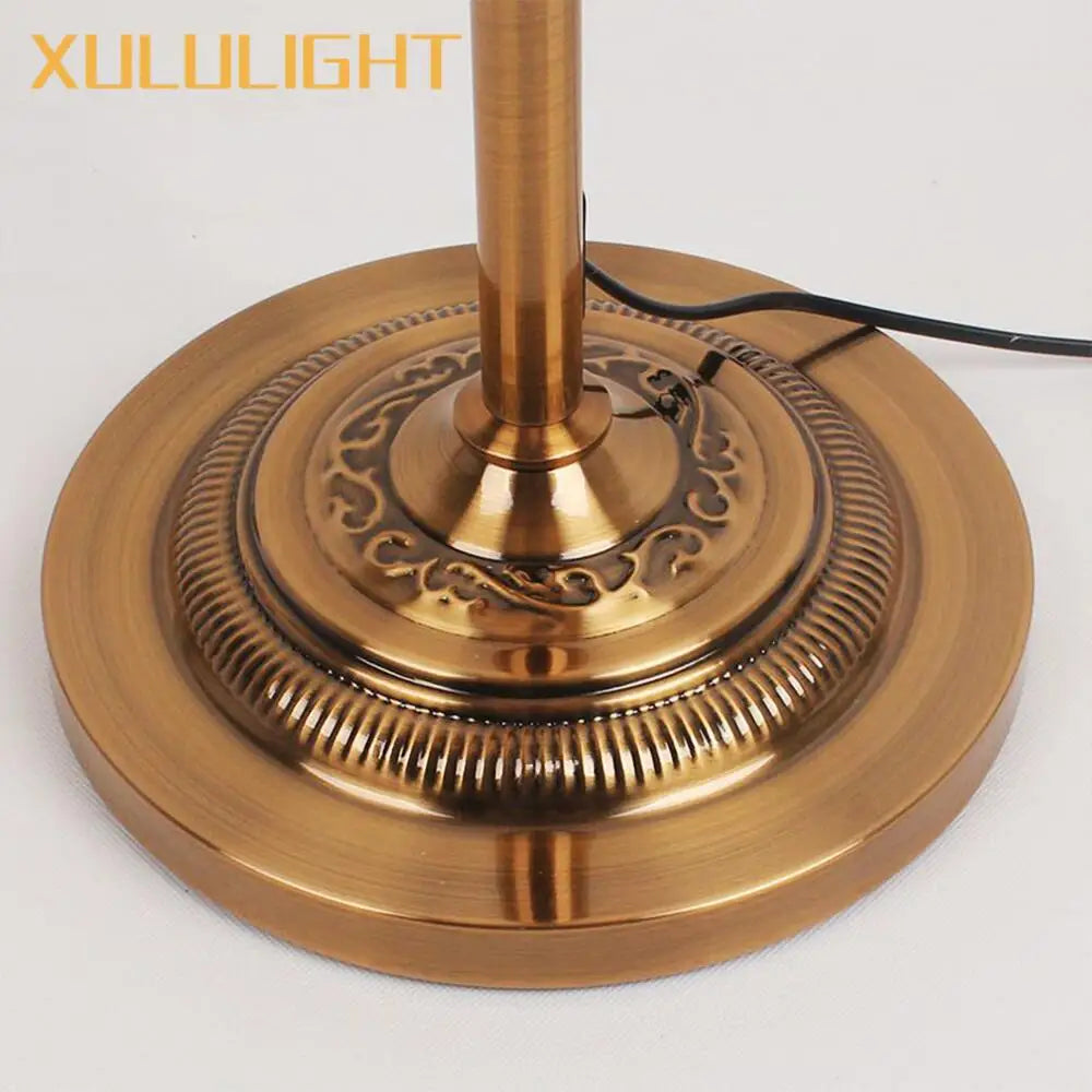 Ceramic Floor Lamp – Fabric Shade & LED Lighting