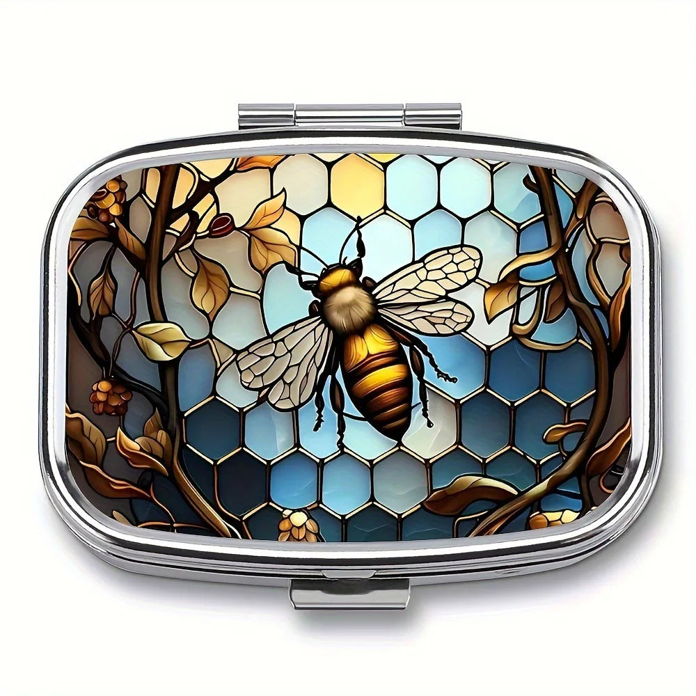 Colorful Metal Pill & Jewelry Organizer Box