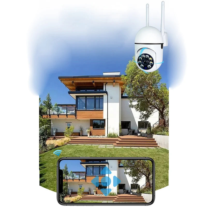 3MP WiFi Indoor Security Camera – 360° Auto Tracking, Color Night Vision, 2-Way Audio, Motion Detection