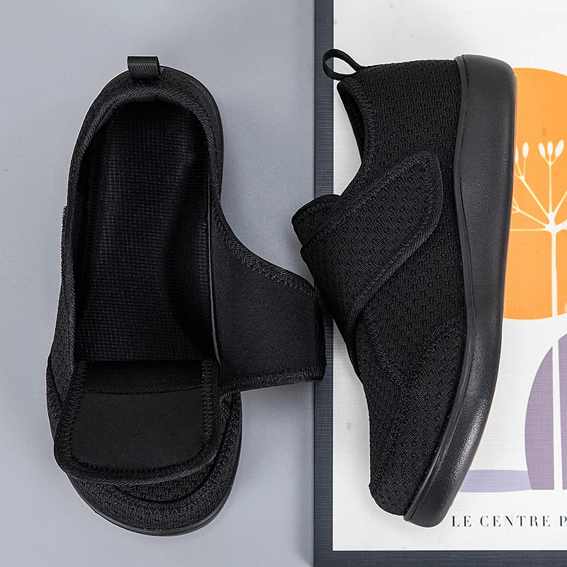 Adjustable Open-Toe Diabetic Shoes for Elderly – Wide Fit Orthopedic Sandals