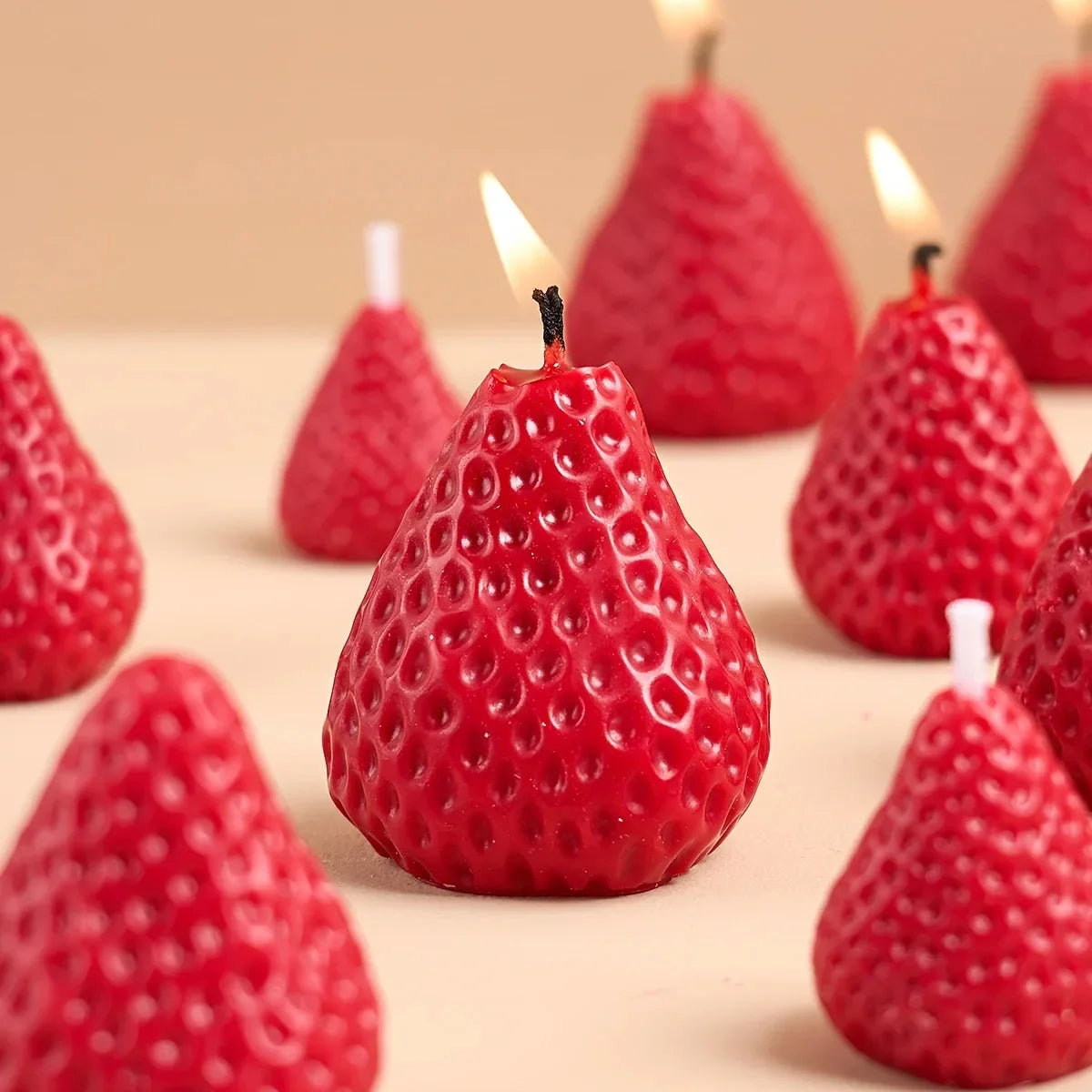 3D Strawberry Silicone Mold — DIY Scented Candles, Aromatherapy & Gift Decor