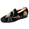 Men's Luxury Embroidery Loafers – Elegant Slip-On Party Shoes
