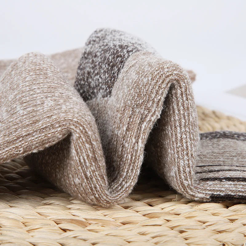 Merino Wool Hiking Crew Socks for Cold Weather