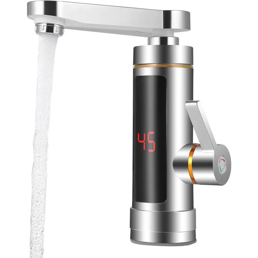 Electric Instant Tankless Hot Water Faucet — LCD Temperature Display, 360° Mixed Flow