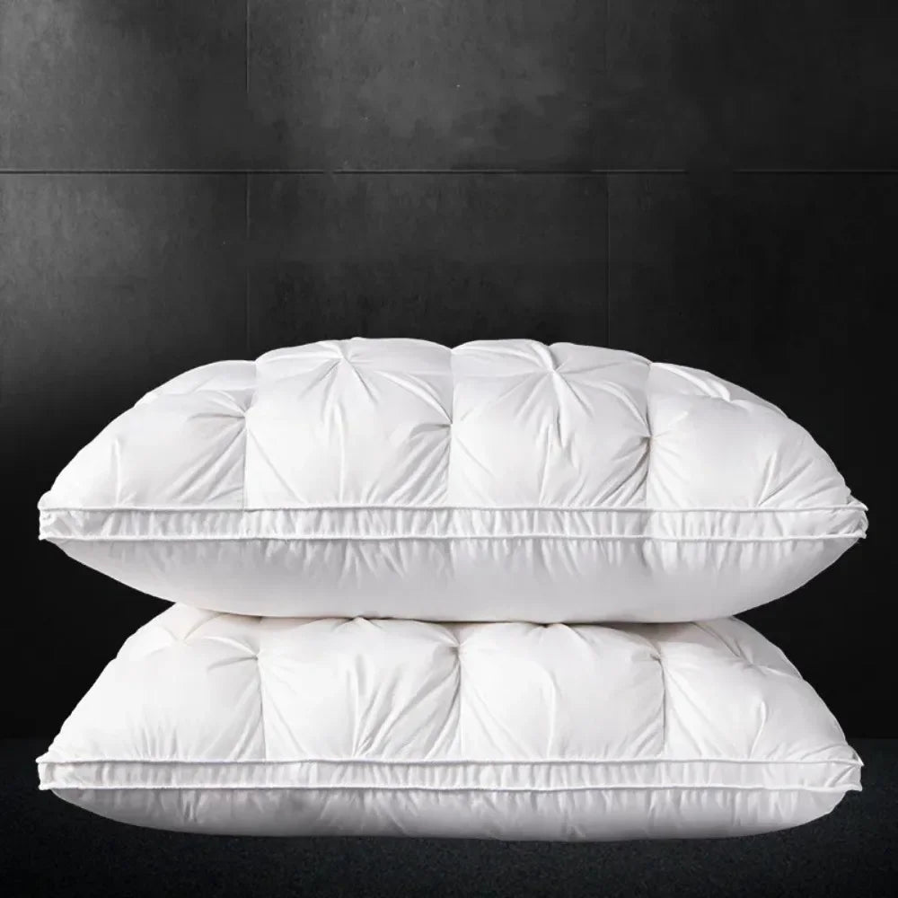 5-Star Hotel Sleeping Pillow – 3D Bilateral Washed Solid Color, Soft & Supportive