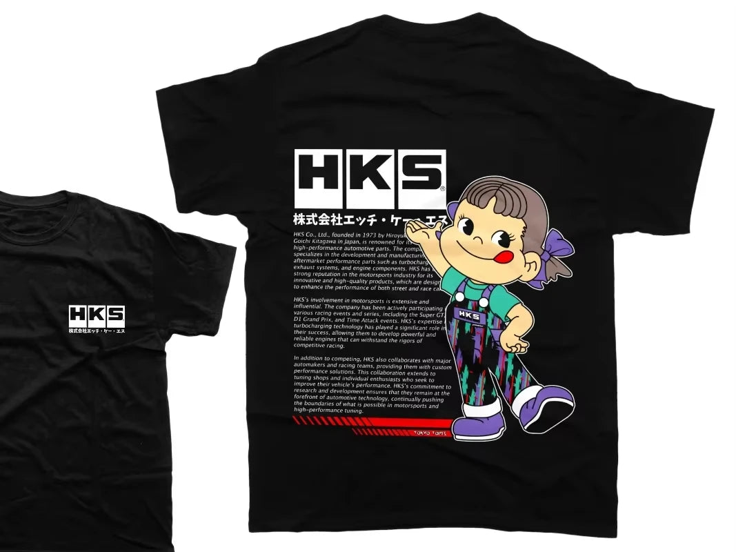 HKS JDM Car Enthusiast T-Shirt — Drifting Drag Racing Cotton Streetwear Tee