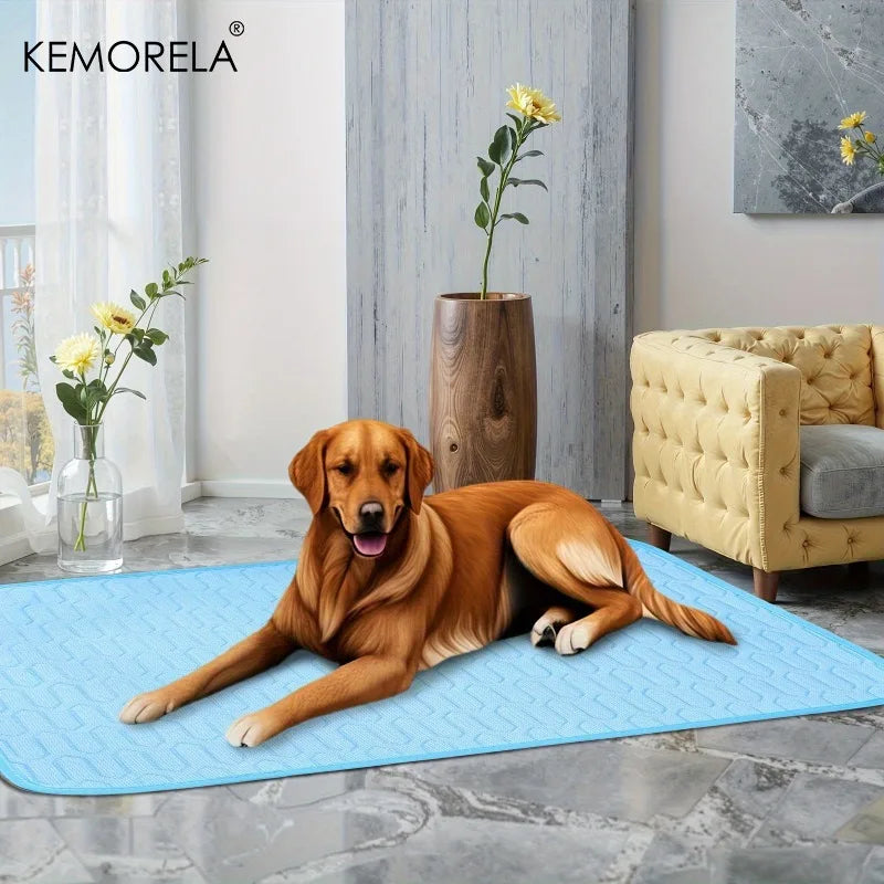 Ice-Cool Pet Cooling Mat – Sweat-Absorbent Summer Bed for Small, Medium & Large Pets, 4 Sizes