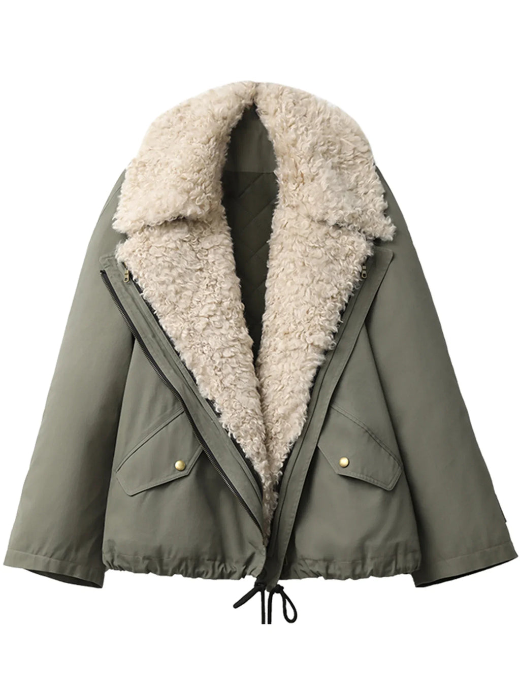 Women's Retro Motorcycle Cotton Overcoat – Loose Thick Streetwear Jacket
