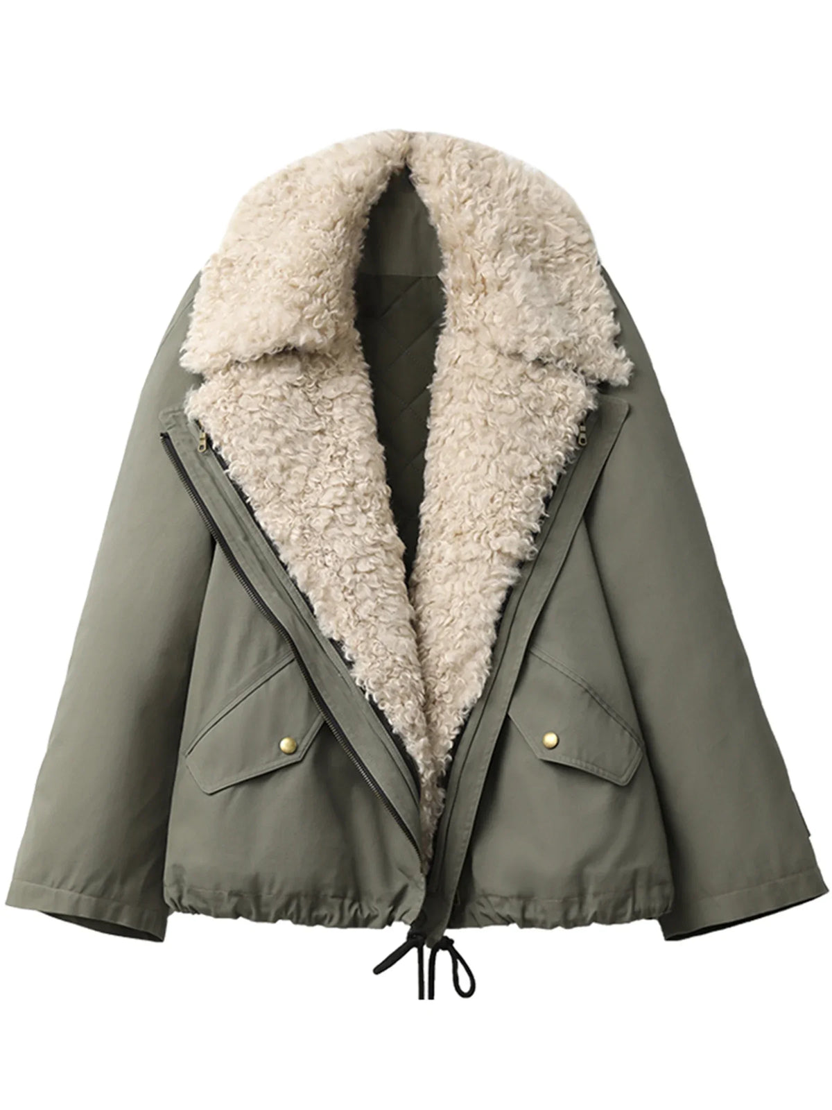 Women's Retro Motorcycle Cotton Overcoat – Loose Thick Streetwear Jacket