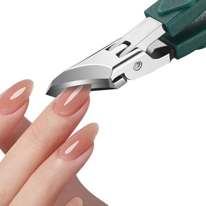 Podiatrist-Grade Toenail Care at Home — Professional Toenail Clipper & Nipper | Ingrown & Thick Toenails, Stainless Steel, Green & Black