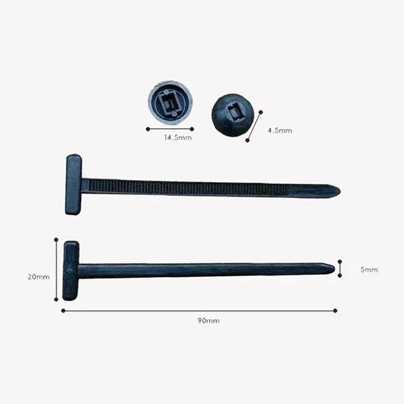 Push. Lock. Done. — ABS Nylon Cable Tie Buckle Clips | Mudguard, Fender & Trunk Lining Fasteners, Self-Locking, 5–200pcs