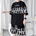 Men's Korean High Street T-Shirt & Shorts Tracksuit – Trendy 2-Piece Designer Set (S–6XL)